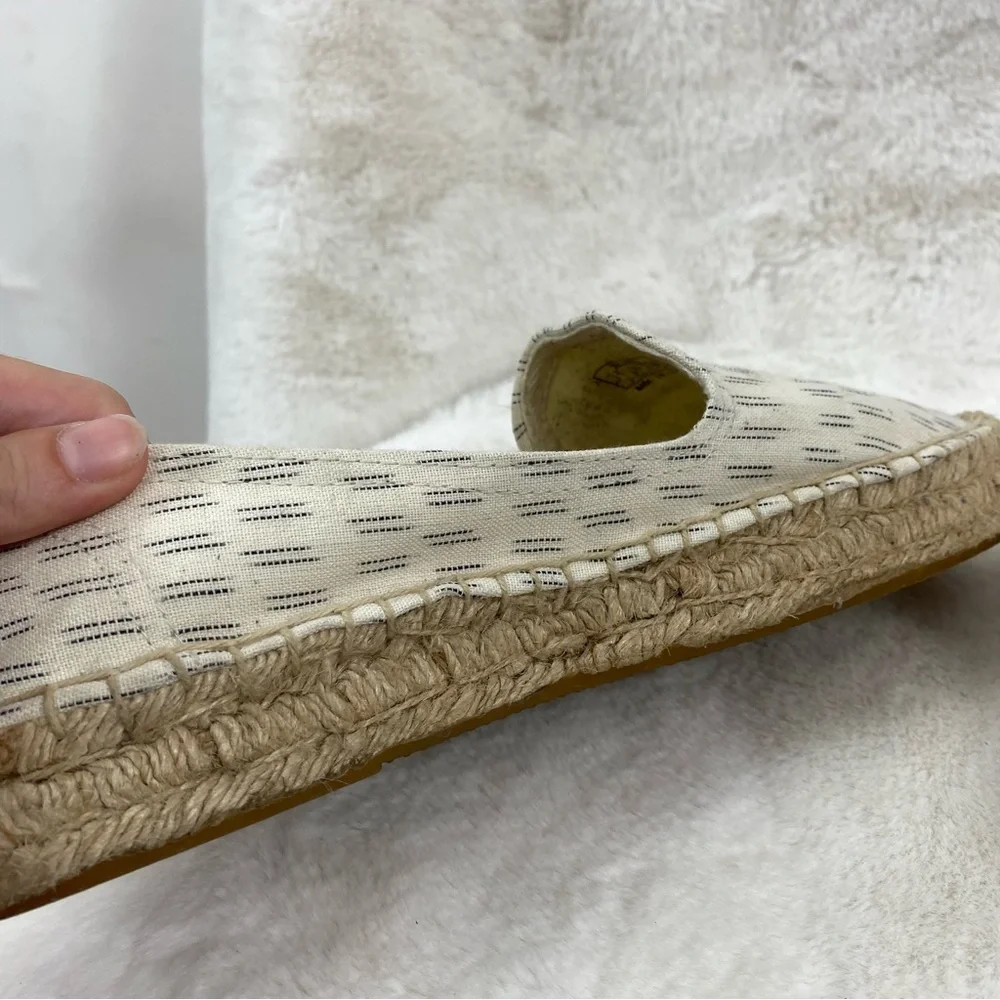 Soludos ecru and black geometric espadrilles 8